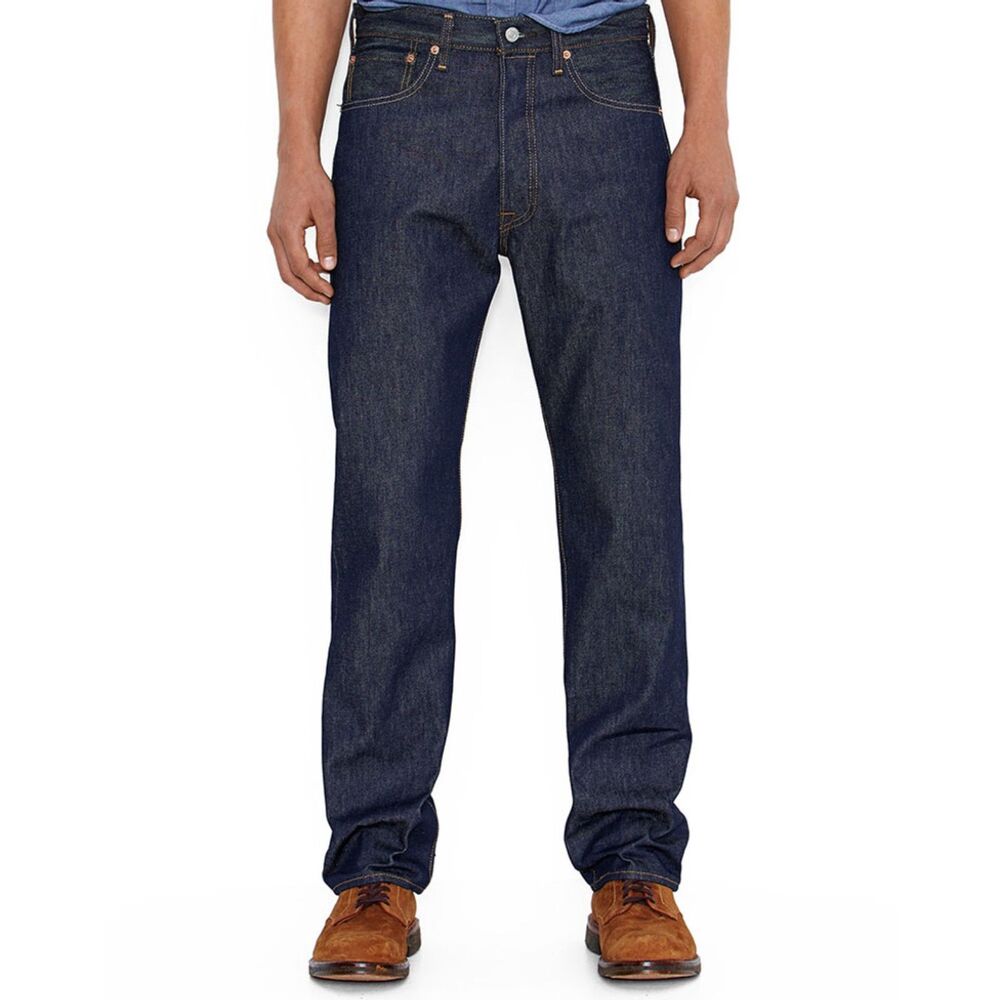Levi's Men's 501 Original Shrink to Fit Straight Leg Jeans, Rigid Indigo, 38X32